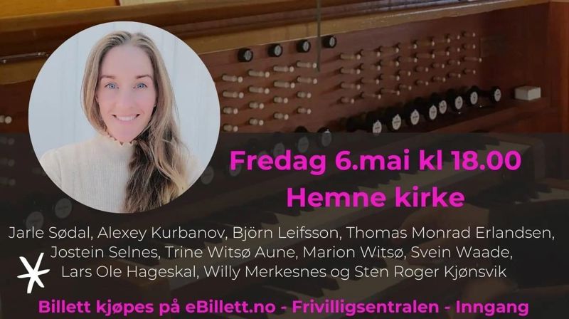 Konsert - Margrethe Witsø med venner i Hemne kirke