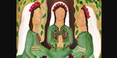“Palestinske kvinner i bønn” av kunstner Halima Aziz.