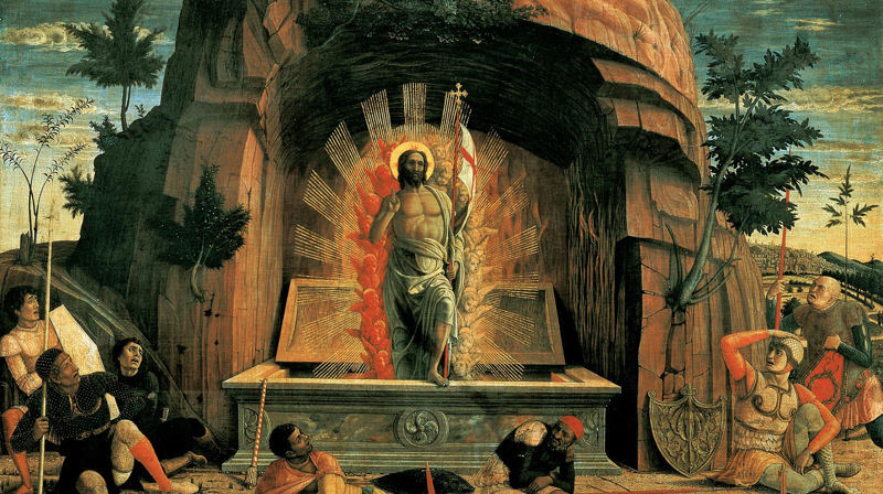 "Oppstandelsen", Andrea Mantegna, Public domain, via Wikimedia Commons