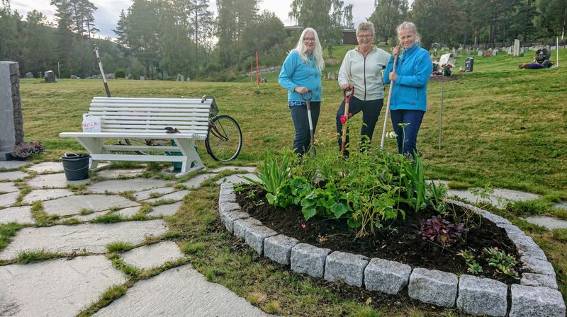 "Garden girls" Anne Irene Opperud, Eli Enger og Kari Sandvik