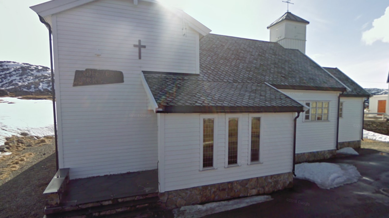 Gjesvær kirke. Foto: Google Street View