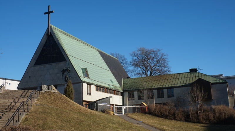 Torshov kirke. Snart er den ferdig renovert.
