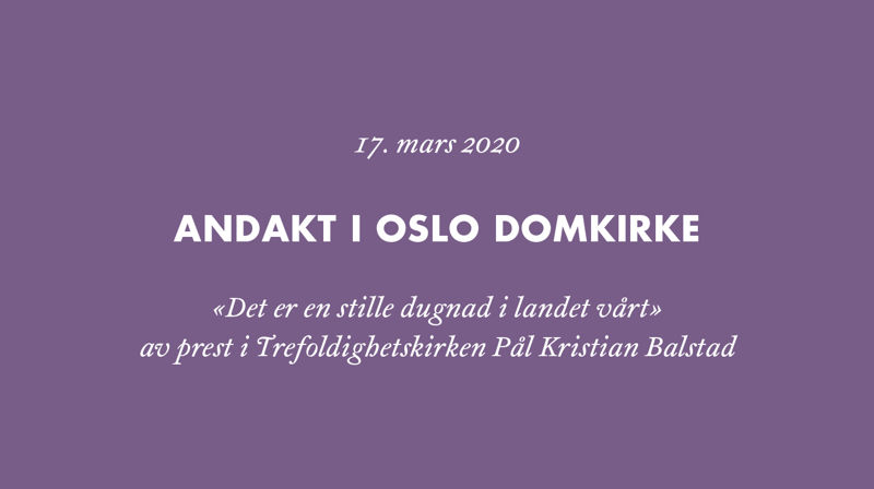 Musikkandakt i Oslo domkirke: «Stille dugnad»