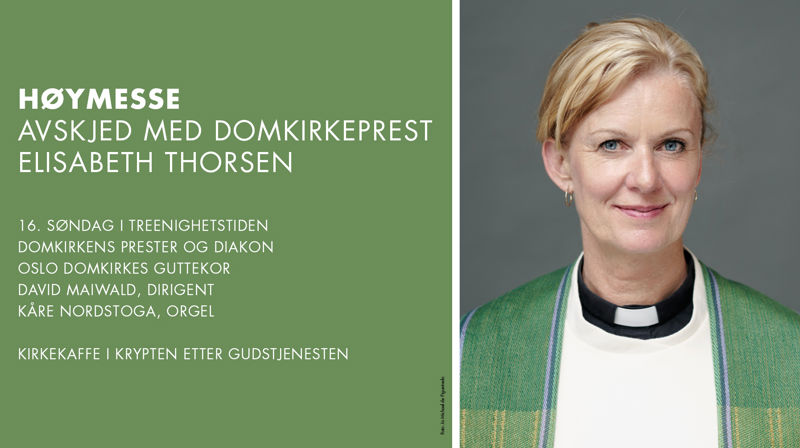 Avskjed med domkirkeprest Elisabeth Thorsen i høymessen