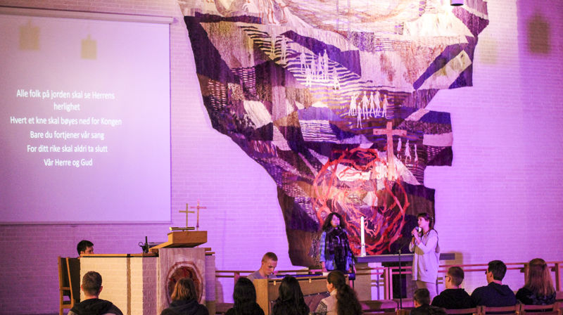 Ungdomsgjengen overnattet i Haugerud kirke