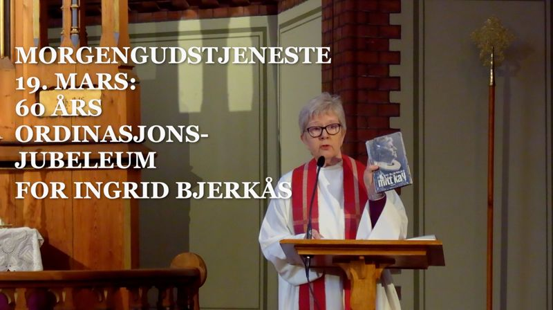 19. mars 60 års ordinasjonsjubeleum for Ingrid Bjerkås