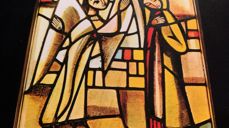 Glassmaleri i klosteret Taize i Frankrike. «Bebudelsen».