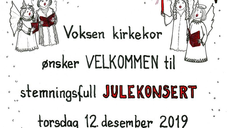 Julekonsert med Voksen kirkekor 12.desember kl.19