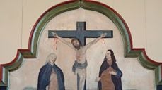 Utsnitt av altertavla i Rogne kyrkje. Foto Saskia Aleida Van Veen