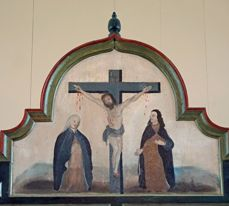 Utsnitt av altertavla i Rogne kyrkje. Foto Saskia Aleida Van Veen