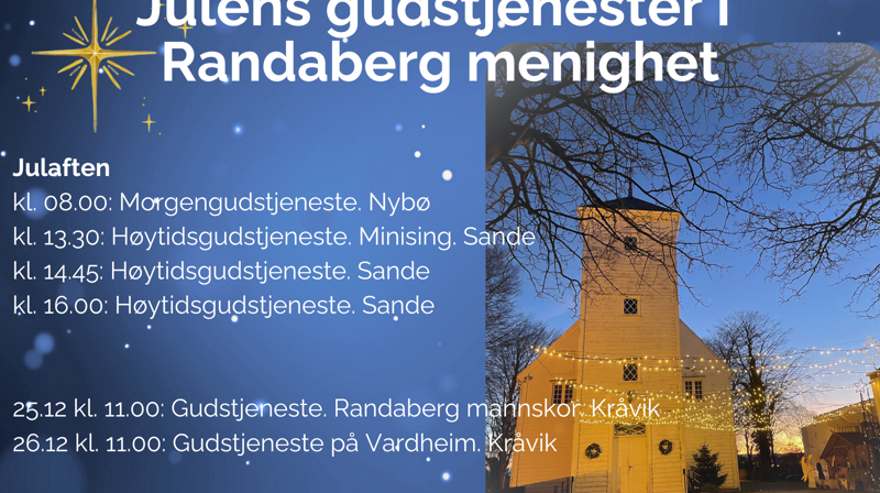Velkommen til julegudstjenester i Randaberg kirke