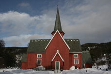 Bagn kyrkje, vinter