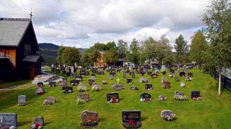 Deler av kirkegården, Hedalen