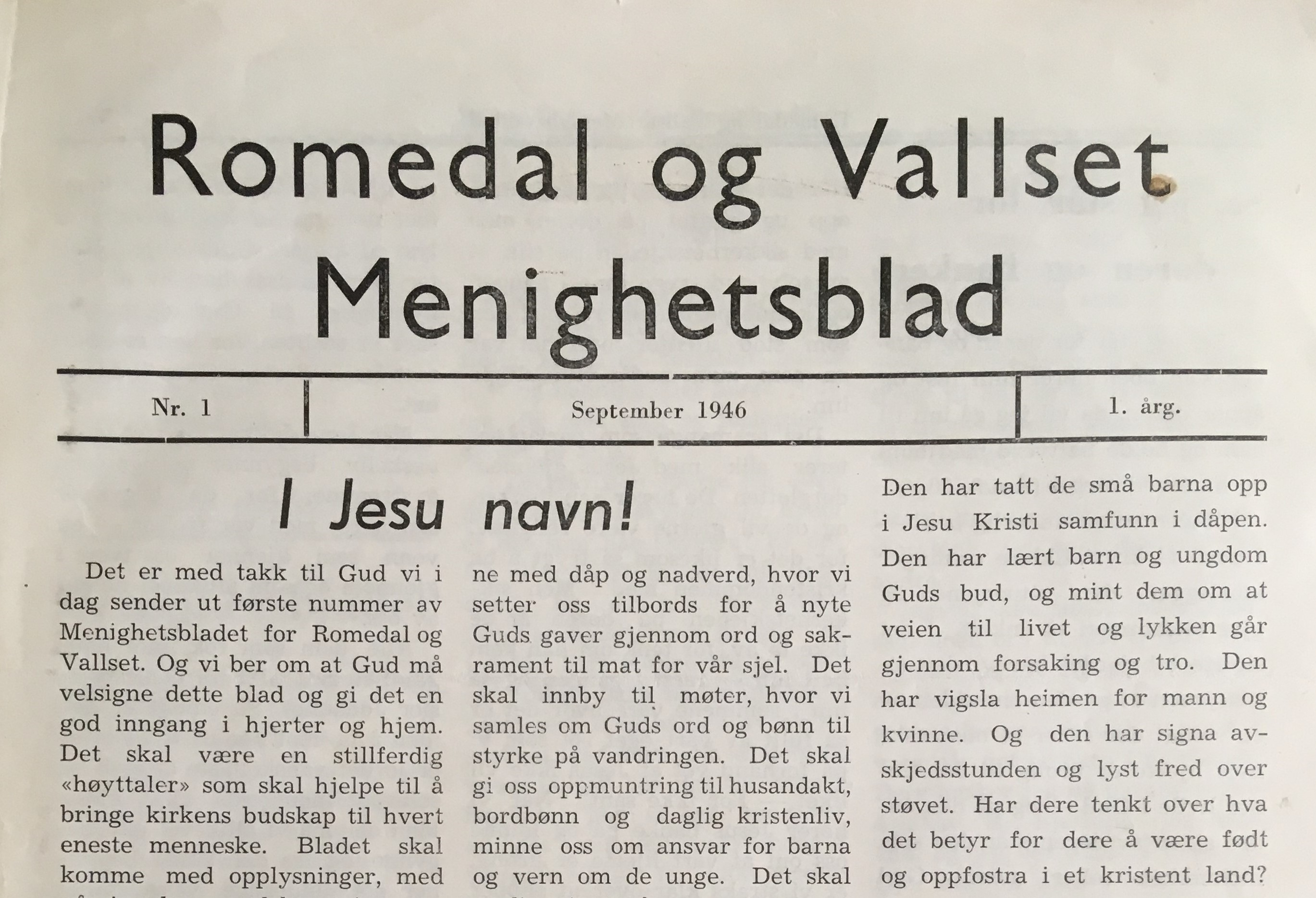 Menighetsblad - Romedal Menighet