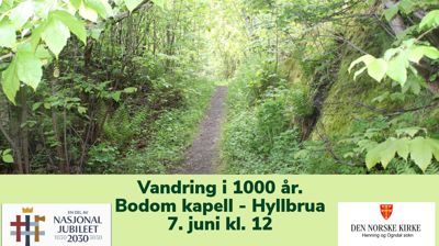 Vandring mot Stiklestad 2030 Bodom kapell – Hyllbrua 7. juni 2026