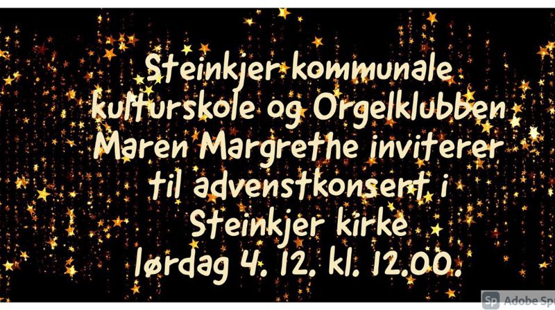 Adventskonsert i Steinkjer kirke lørdag 4. desember