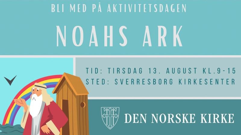 Invitasjon til Noahs ark dag Bilde med noahs ark.