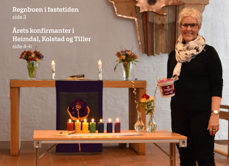 Bente Hjertenæs fra Kirkens Nødhjelp på besøk i Kolstad kirke