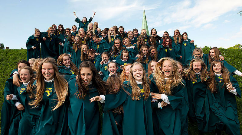 Nidarosdomens jentekor er en av mange som holder konserter i juletiden. Foto: Lasse Berre