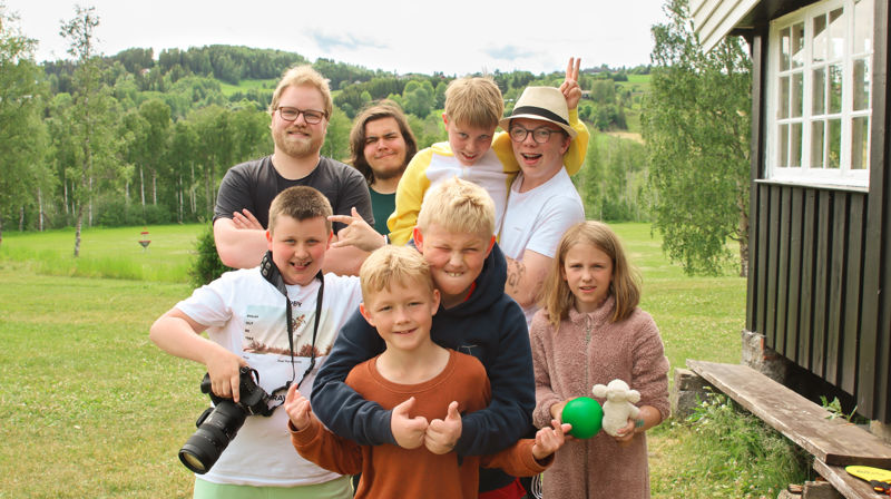 Her fra arrangementet "Kids Camp" som arrangeres hvert år på Skogstad, Eina.