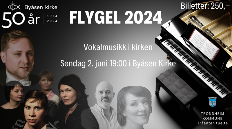 Plakat for flygelkonsert 06.02 2024