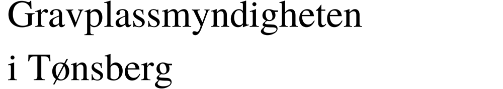 Tønsberg Gravplassmyndighet logo
