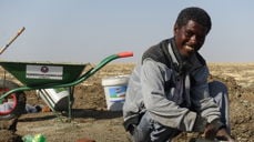 Fra flyktningeleiren Kirkens Nødhjelp er med på å opprette i Sudan. Foto: Kirkens Nødhjelp