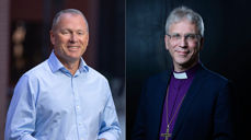 Foto av Nicolai Tangen: Norges Bank Investment Management / Foto av Olav Fykse Tveit: Bo Mathisen/Den norske kirke