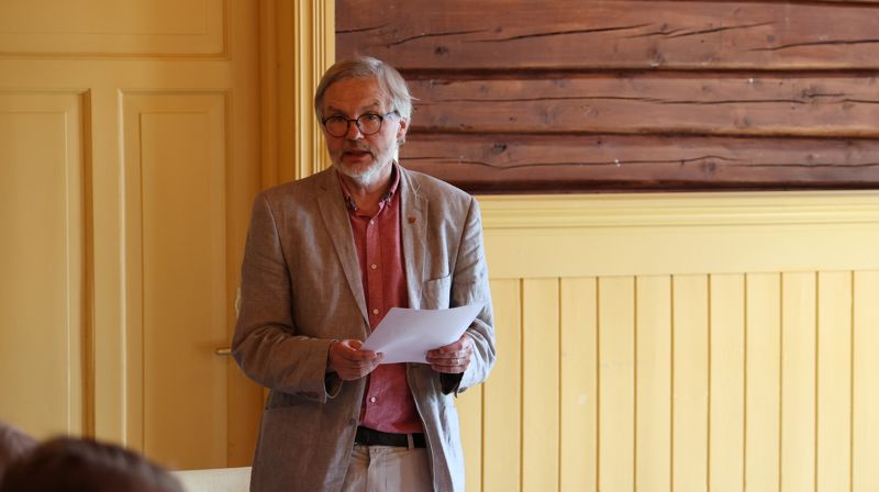 Harald Hegstad talte til Kirkerådet på rådets første møte i denne fireårsperioden. Foto: Den norske kirke.