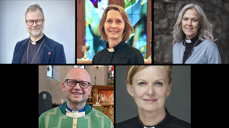 Øverst fra venstre: Sveinung Hansen, Kjerstin Jensen og Kristin Moen Saxegaard. Nede fra venstre: Stephen Sirris og Elisabeth Thorsen.