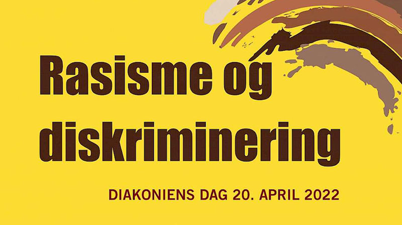 Gul plakat med tekst for diakoniens dag 20. april