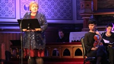 Statsminister Erna Solberg talte om Guds nåde under et arrangement i Johanneskirken i Bergen 4. mars.