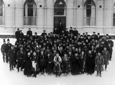 Deltagerne på det første samiske allmøtet i Metodistkirken i Trondheim 6. februar 1917.